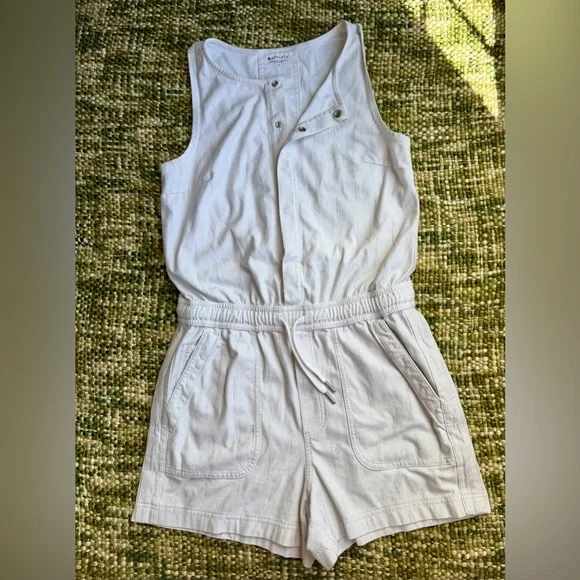 Athleta Farallon Printed Romper, Spliced Magic Veil Grey SIZE S - Picture 3 of 8